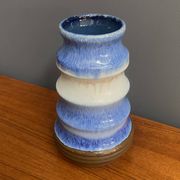 Blue vase by Strehla model 1408 Eastern Germany 1960s