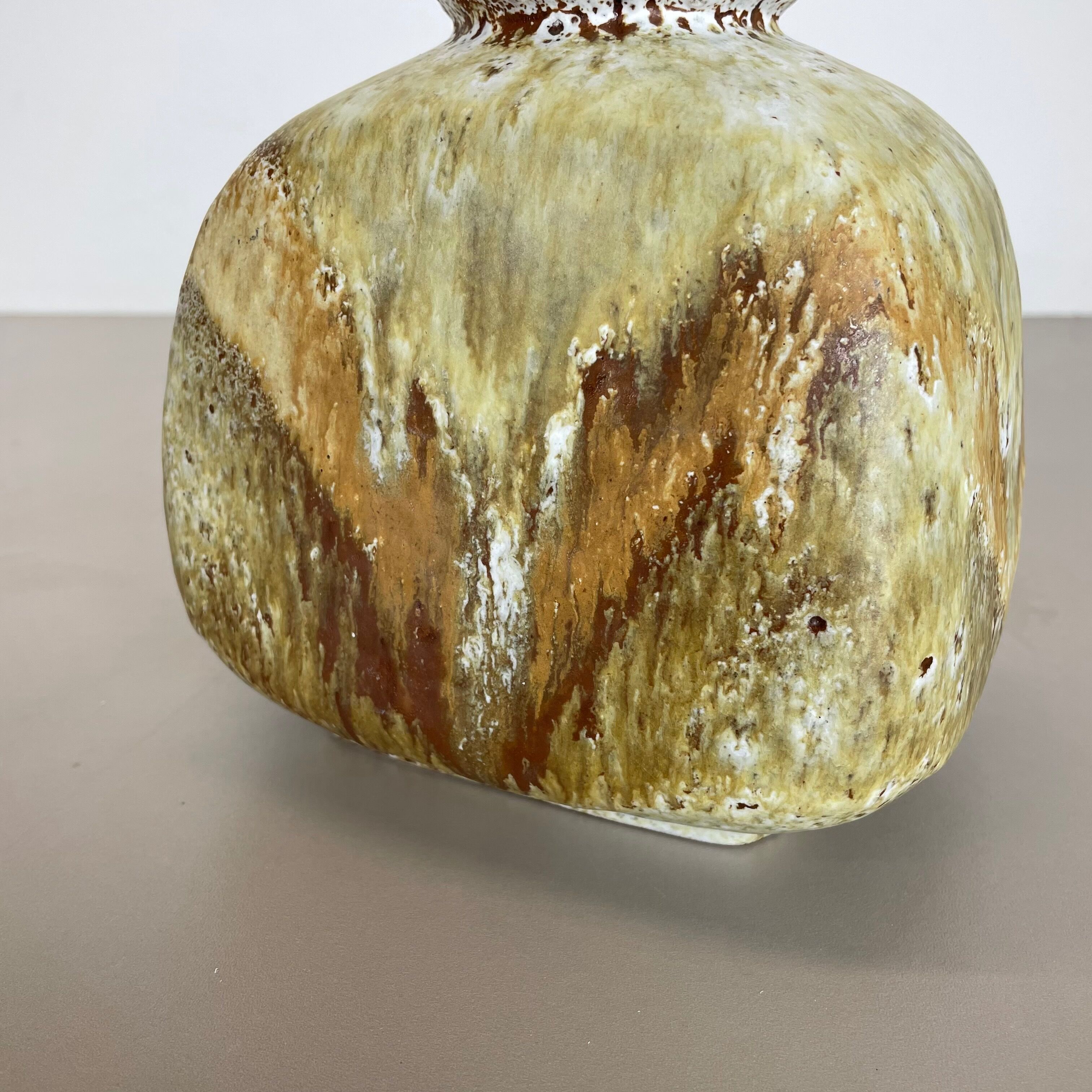 Pottery fat lava multi-color "814" vase made by ruscha, 1970s