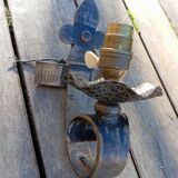 Medieval style iron wall light