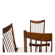 Set of six wooden dining chairs Arne Vodder Model No 422 with fabric upholstery.
