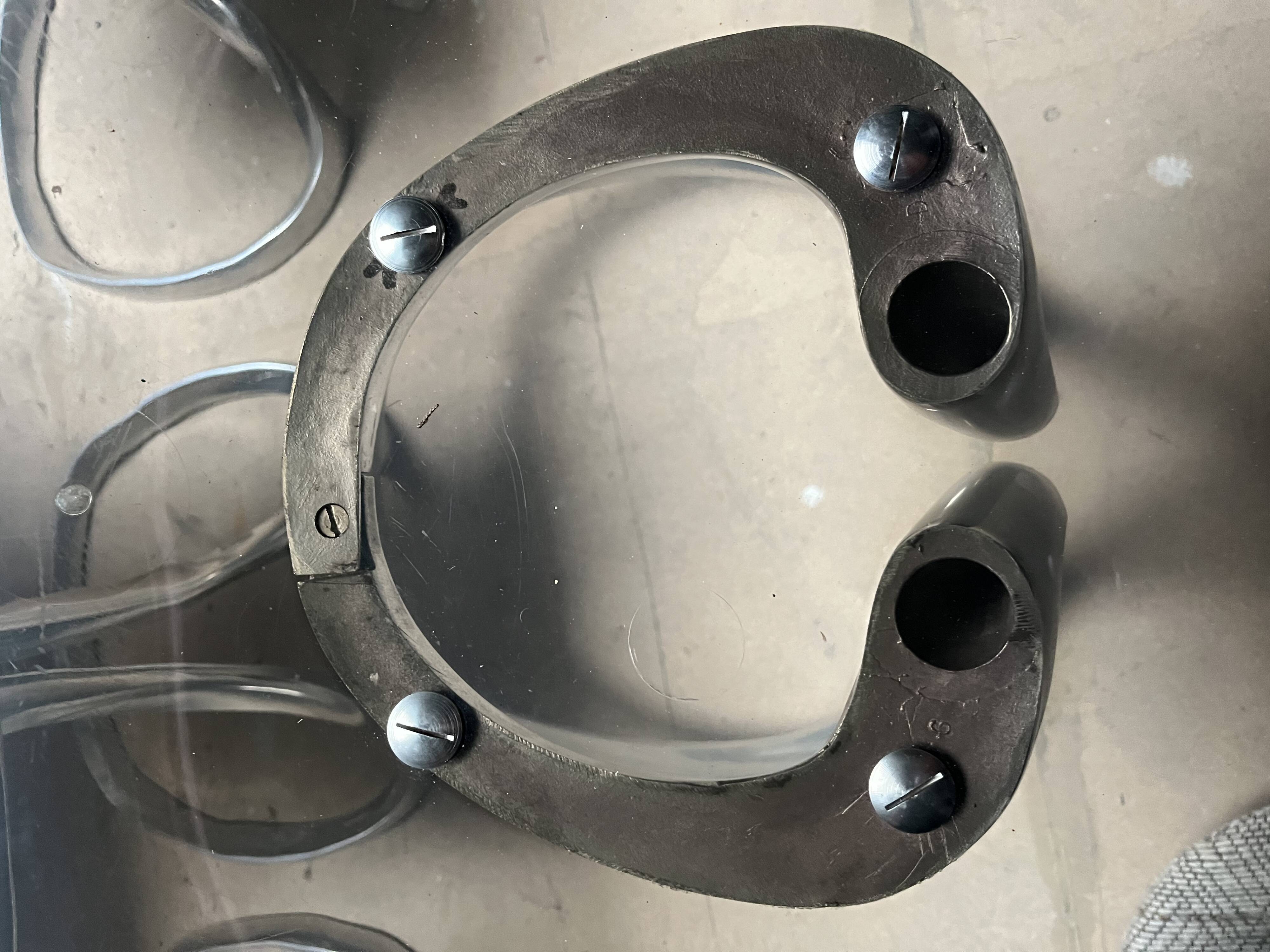 4 chairs by Michel Charron, 1970, plexiglass and aluminum