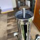 Chromed metal coat rack with vintage marble base, 1970