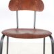 Chaise en teck restaurée de haute qualité / acier tubulaire / design industriel danois / années 1960 / années 1970