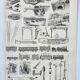 Gravure ancienne 1898, Chemin de fer, train, rail • Lithographie, Planche originale