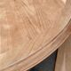 Round extendable farmhouse dining table, stripped, Louis XIII style from the 1960s.