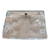 Vintage restangular crystal ashtray Vannes Le Chatel