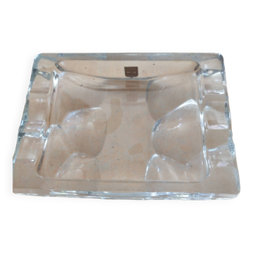 Cendrier restangulaire vintage  en cristal vannes le Chatel