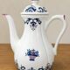 Théière / cafetière vintage en faïence – Rouennais – peinte à la main