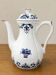 Théière / cafetière vintage en faïence – Rouennais – peinte à la main
