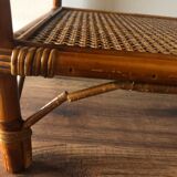 Pair of bedside in cannage and bamboo