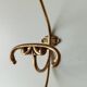 Old coat hook in solid golden brass
