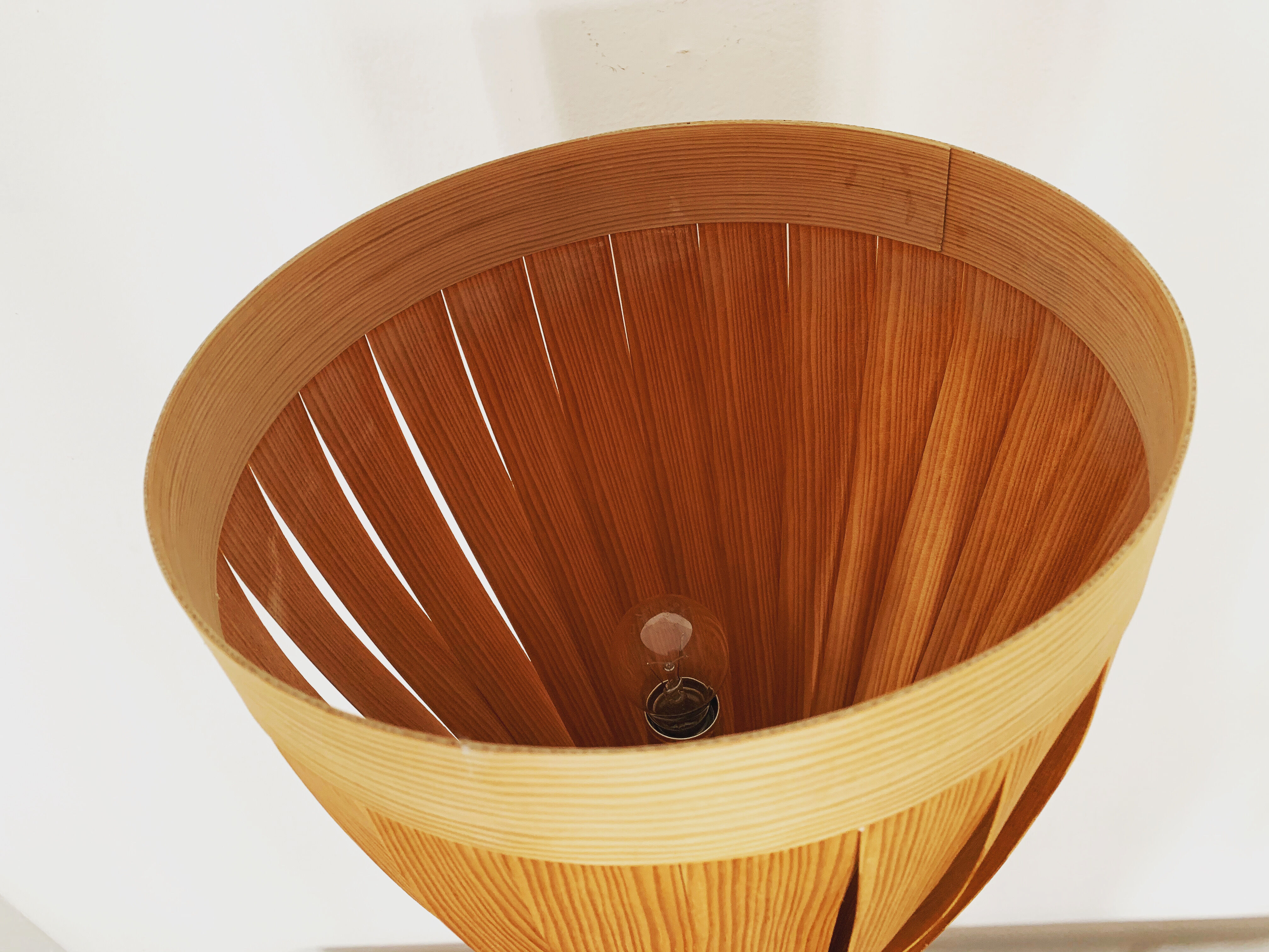 Swedish mid-century modern wooden floor lamp by Hans Agne Jakobsson