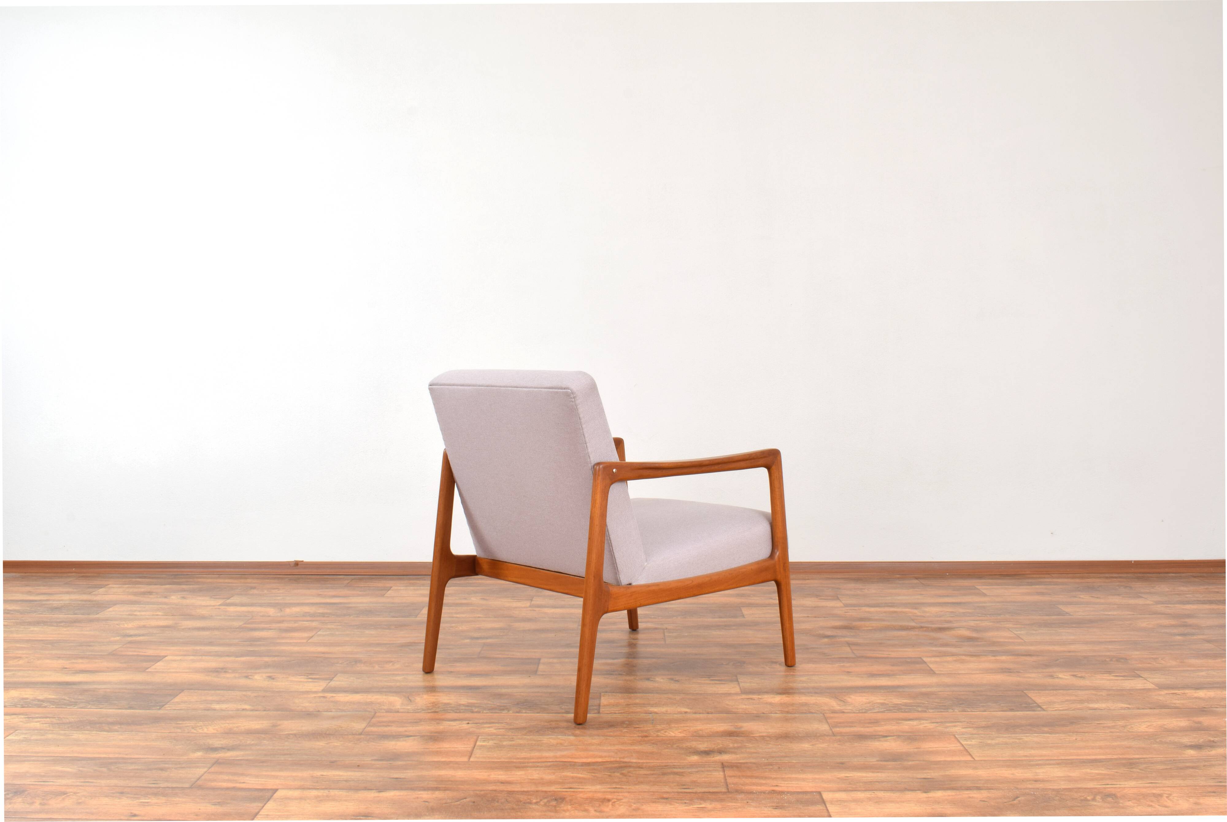 Mid-Century Swedish Teak Lounge Chair by Alf Svensson for Dux, 1960s.