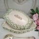 Antique earthenware vegetable or soup tureen in iron earthenware