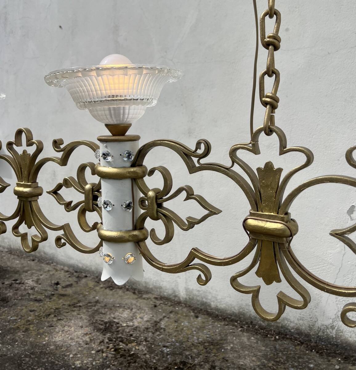 Art Deco lustre attributed to M. Zadounaisky billiard