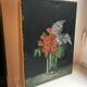 painting oil on canvas still life bouquet signed vintage