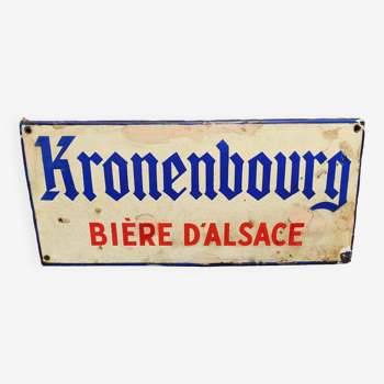 Kronenbourg enameled sign
