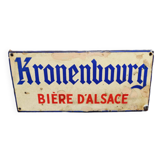 Kronenbourg enameled sign