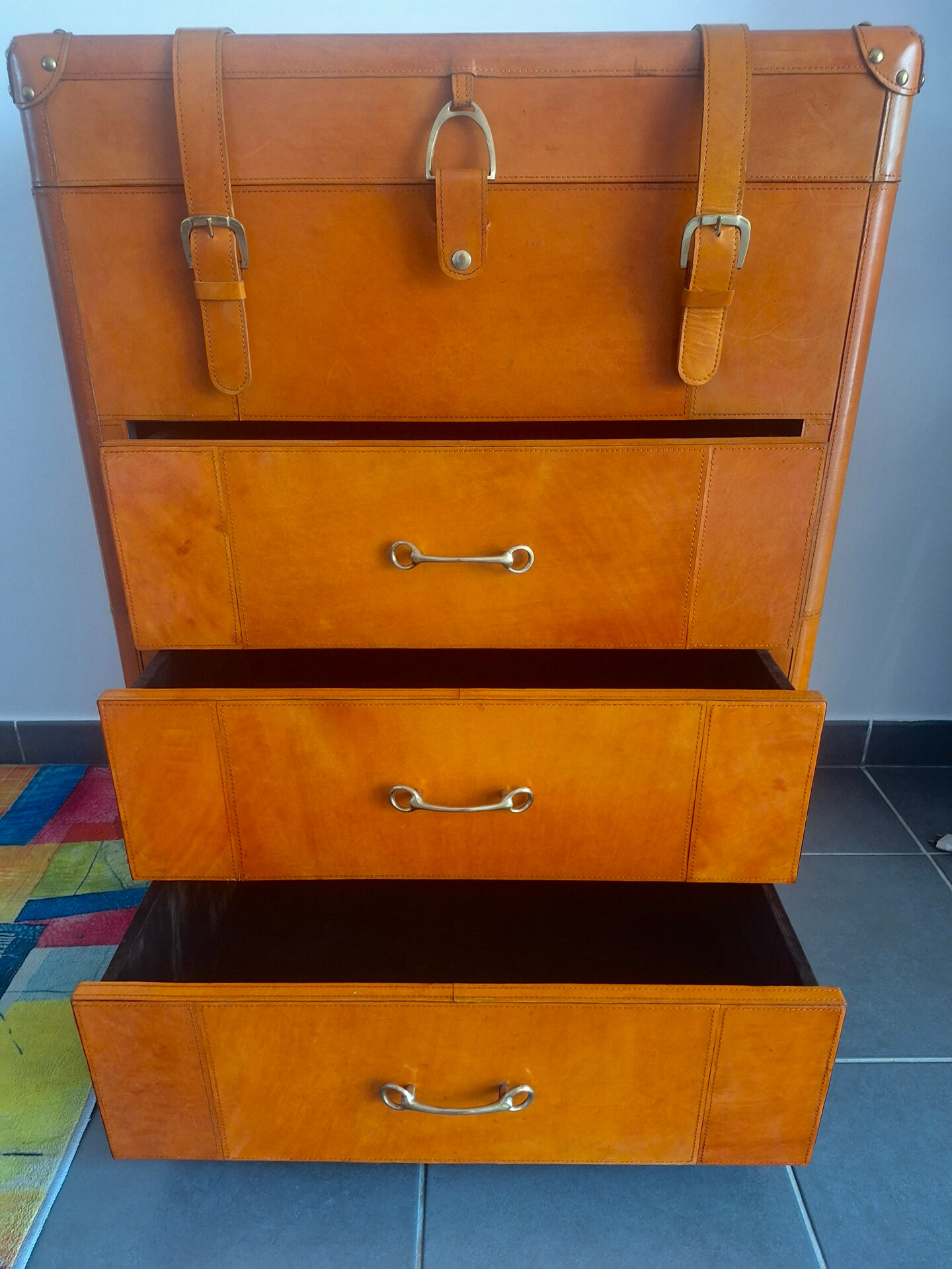 Leather commode / buffet by Hermès