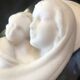 Virgin and Child bas relief in alabaster on black marble Inactive Photos