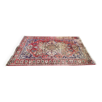 Tapis persan en laine peignée velours bordeaux 300x200