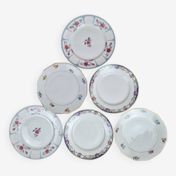 Composition of 6 dessert plates