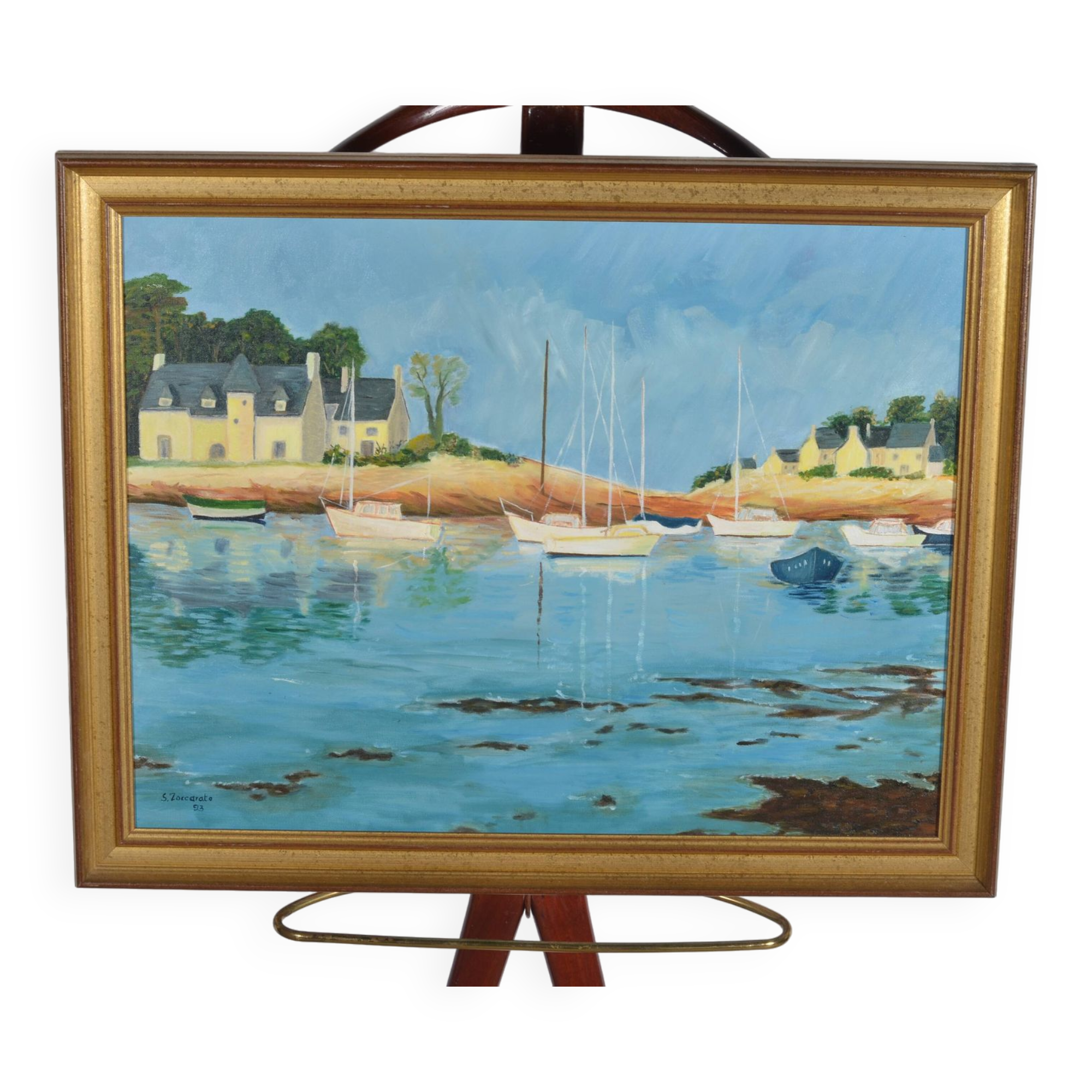 Oil on marine canvas