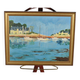 Oil on marine canvas