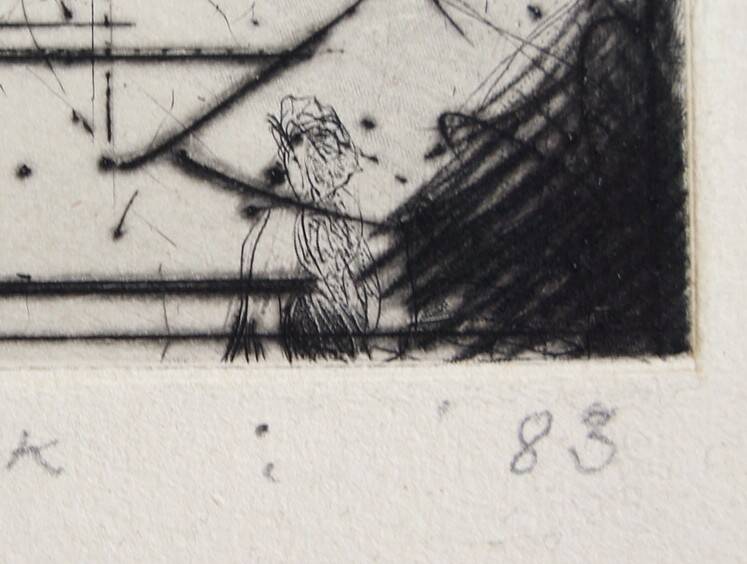 Yujiro OTSUKI (1948-), original signed print, 1983