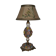 Lamp or night light bronze and ceramic glazed flowers