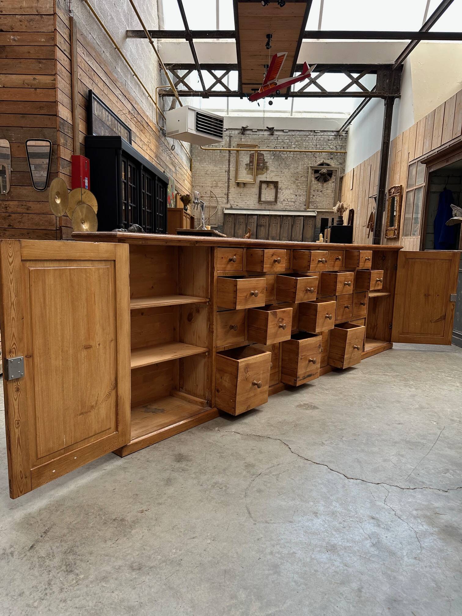Large fir grocery cabinet