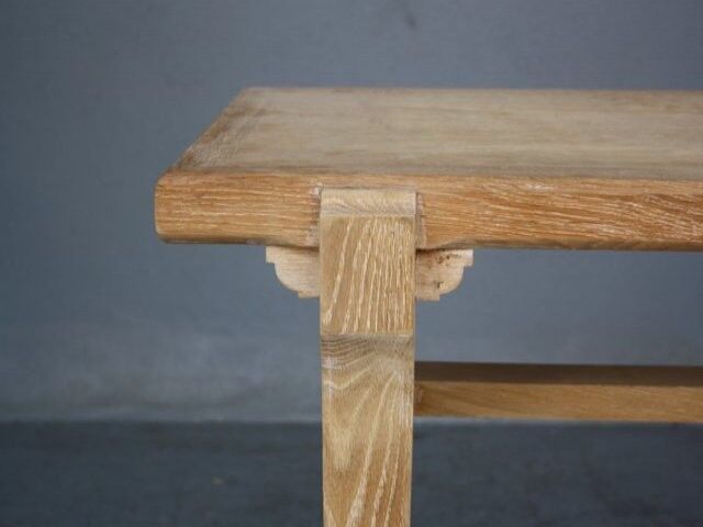 Console 4 feet in style 1940-coloured cerused oak