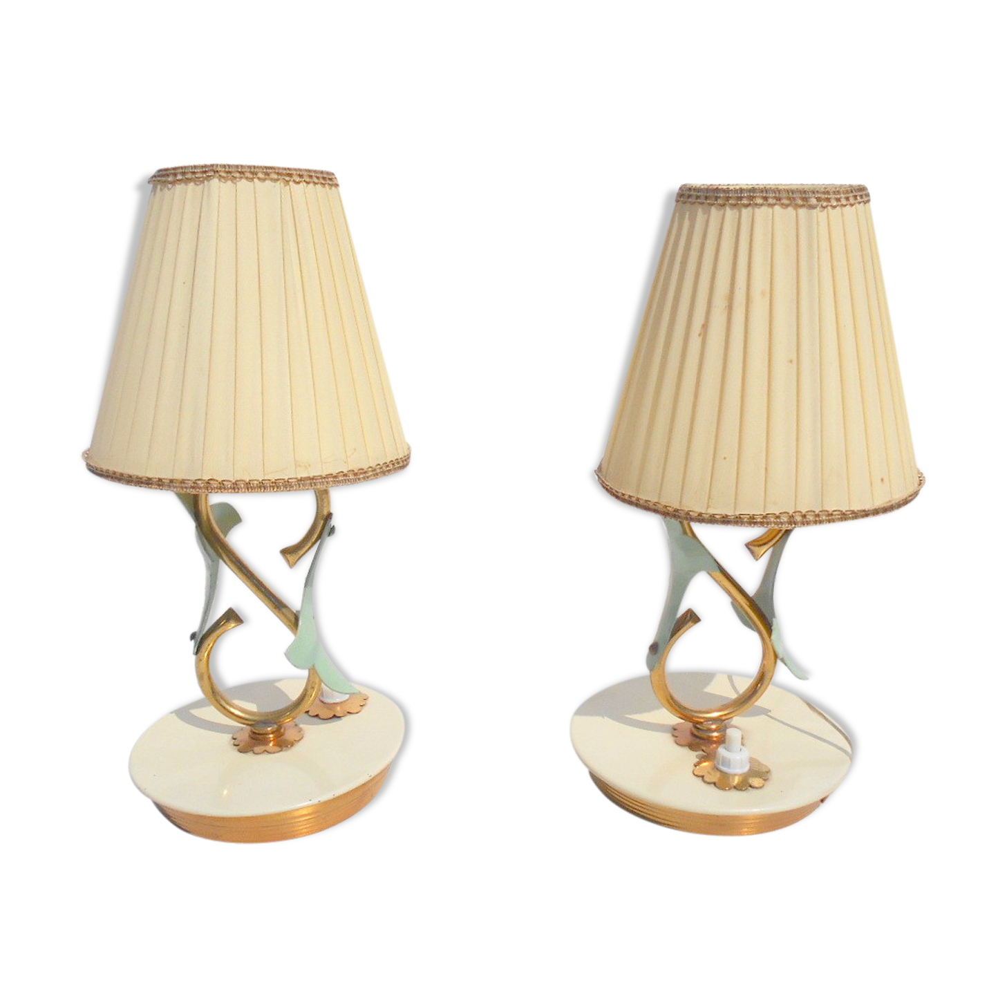 Paire de lampes de chevet Angelo Lelii pour Arredoluce années 1940.