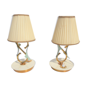 Paire de lampes de chevet Angelo Lelii pour Arredoluce années 1940.