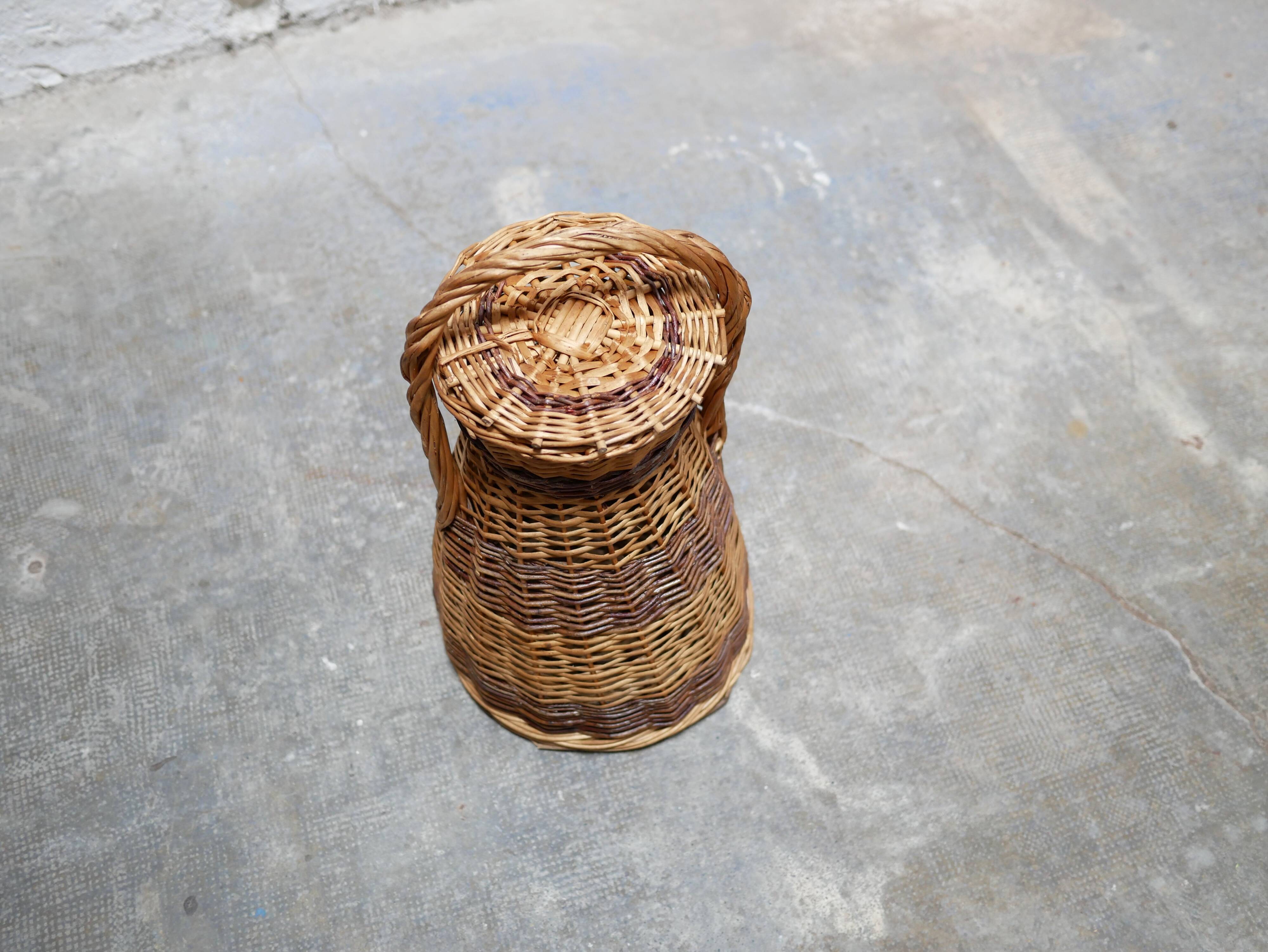 Vintage wicker and rattan basket