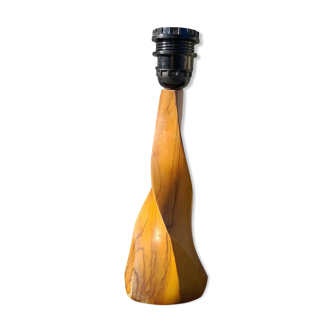 Olive wood lamp