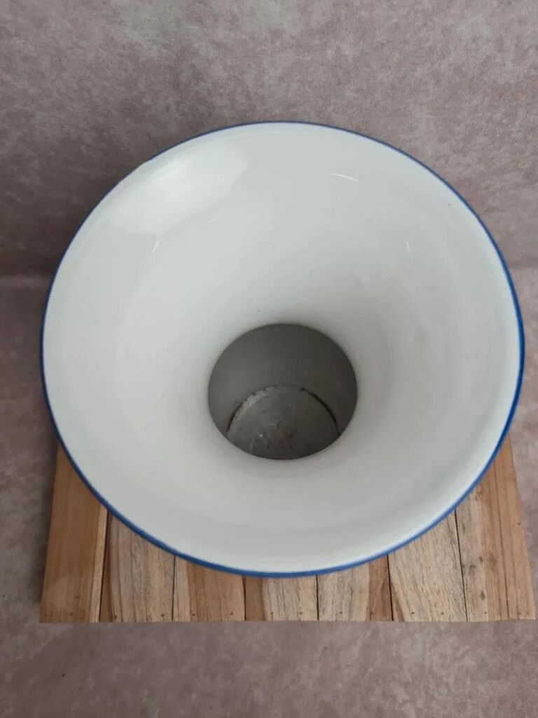Vase vintage Delfia bleu et blanc – Grand modèle floral – Esprit Delft / hollandais