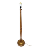 Golden wood floor lamp