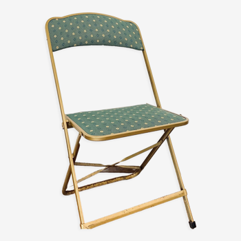 Upcycled vintage folding chair - flowers