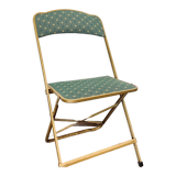 Upcycled vintage folding chair - flowers