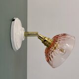 Vintage pink glass lampshade - tableware collection