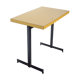 Table de bistrot en fer et formica jaune