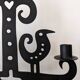 Wrought iron candlestick - height 53 cm