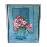 Painting on canvas "still life flowers"