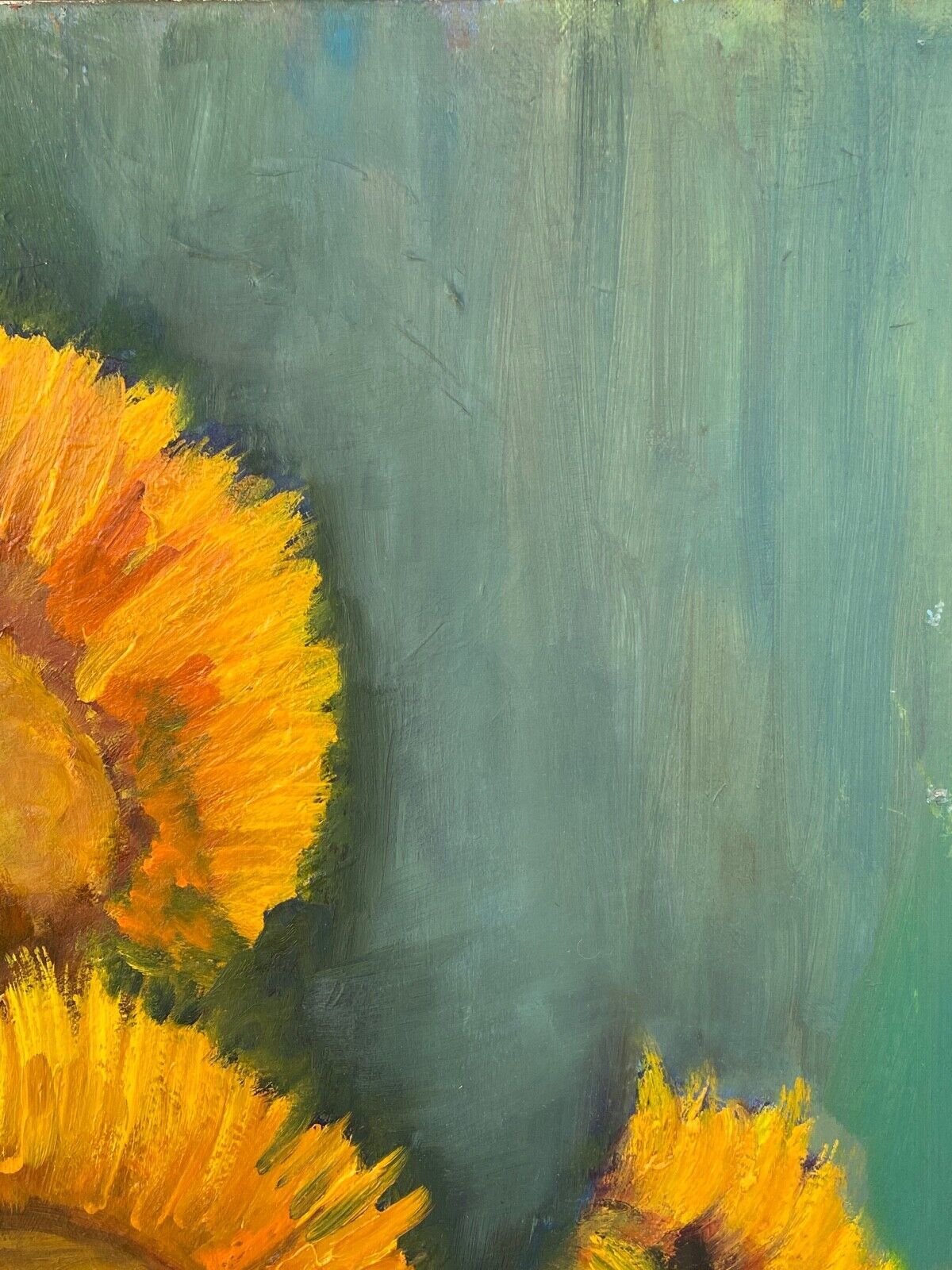 Oil on canvas by o tremoureux tournesols XXeme still life