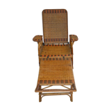 Vintage rattan lounge chair / garden chair
