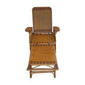 Vintage rattan lounge chair / garden chair