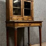 Bonheur du jour desk in Louis XVI style in precious wood marquetry circa 1850