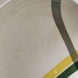 Set of 9 soup plates with yellow and green patterns