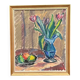 Original Swedish Oil on Canvas - 'Tulips' by Knut Lindström - Signed - Dated 1966 - Framed